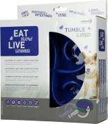 Eat Slow Live Longer TUMBLE FEEDER miska spowalniająca niebieska dla psa i kota