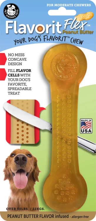 FLAVORIT FLEX Peanut Butter Kość do gryzienia i lizania rozmiar XL