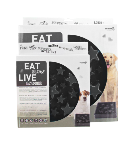 Eat Slow Live Longer STAR miska spowalniająca szara S dla psa i kota