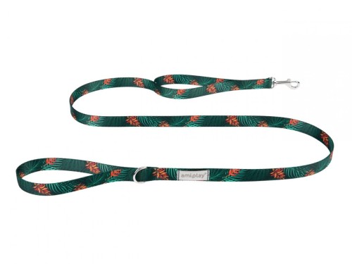 AMIPLAY BeHappy Smycz regulowana 7in1 S 100 – 200 x 1,5 cm JUNGLE