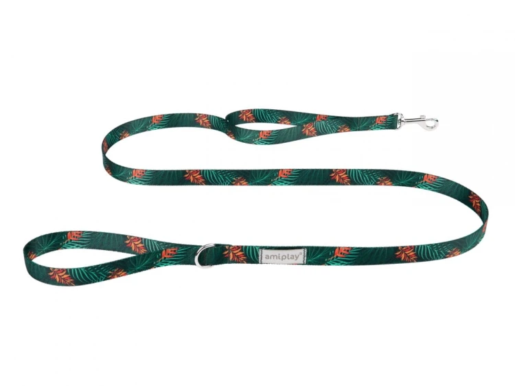 AMIPLAY BeHappy Smycz regulowana 7in1 S 100 – 200 x 1,5 cm JUNGLE