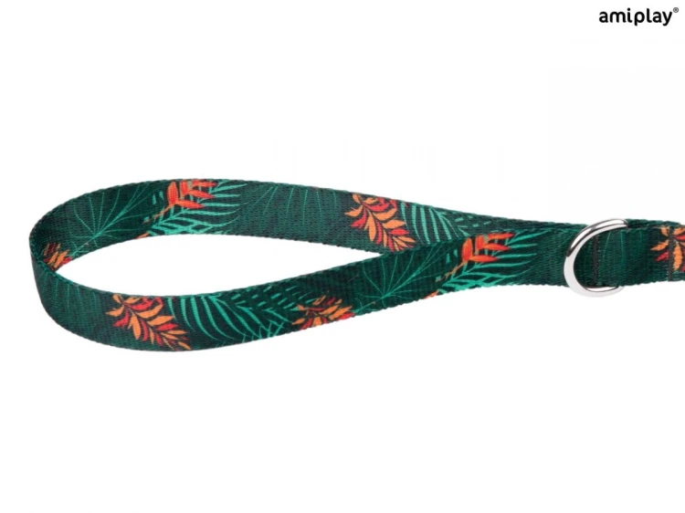 AMIPLAY BeHappy Smycz regulowana 7in1 S 100 – 200 x 1,5 cm JUNGLE