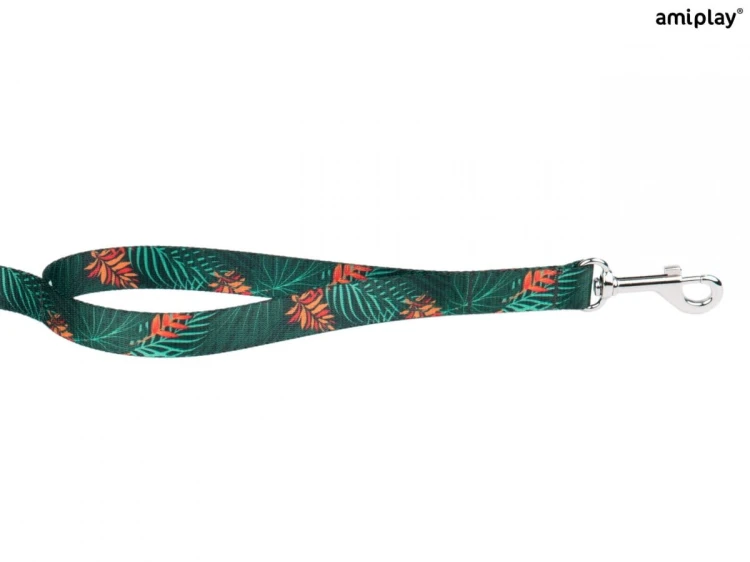 AMIPLAY BeHappy Smycz regulowana 7in1 S 100 – 200 x 1,5 cm JUNGLE