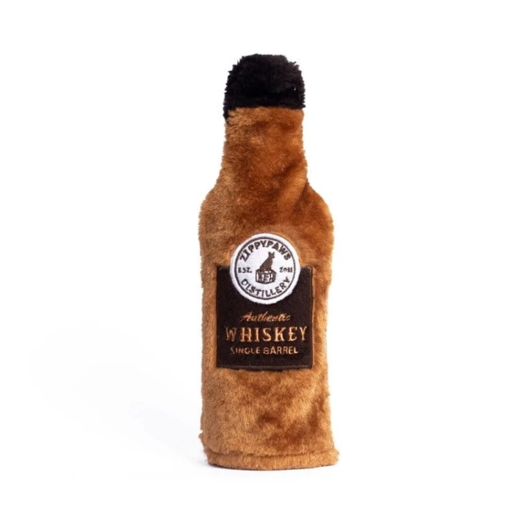 ZippyPaws Plusz WHISKEY zabawka na butelkę