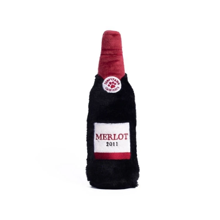 ZippyPaws Plusz MERLOT zabawka na butelkę