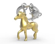 Metalmorphose Brelok KOŃ Z PUCHAREM złoty