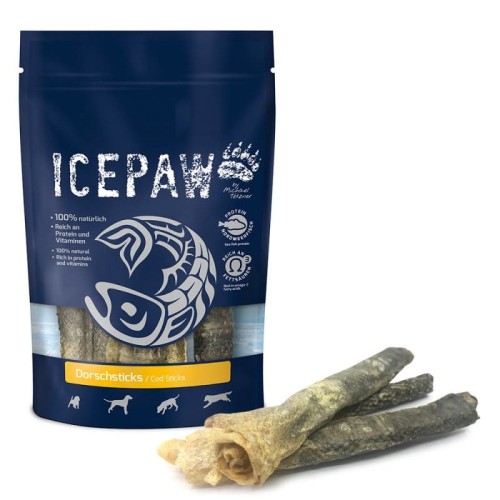 ICEPAW Dorschsticks - przysmaki dla psa ze skóry dorsza (100g)