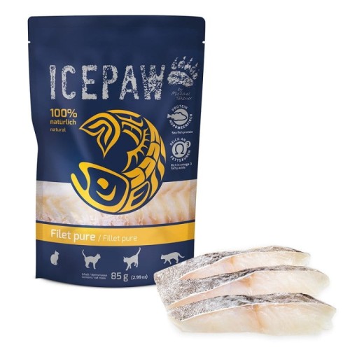 ICEPAW Cat Filet pure – łosoś i dorsz- dla kotów (85g) karma morka dla kota