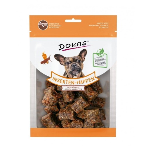 DOKAS Kęsy Insekty Marchew 100g Przysmaki dla psa