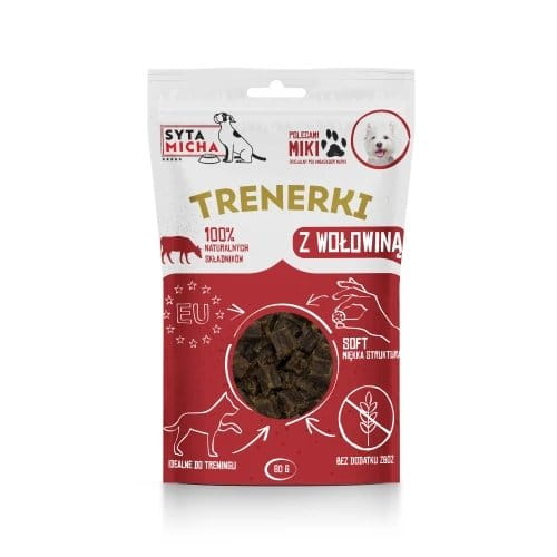 Syta Micha TRENERKI z wołowiną dla psa 80g