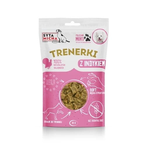 Syta Micha TRENERKI z indykiem dla psa 80g