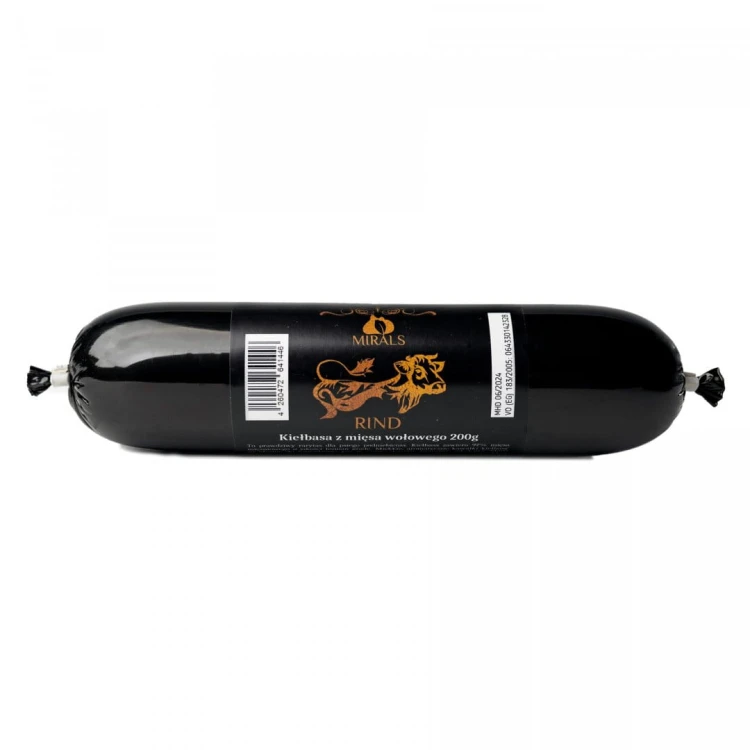 MIRALS Rind - kiełbasa z mięsa wołowego (200g) przysmak dla psa