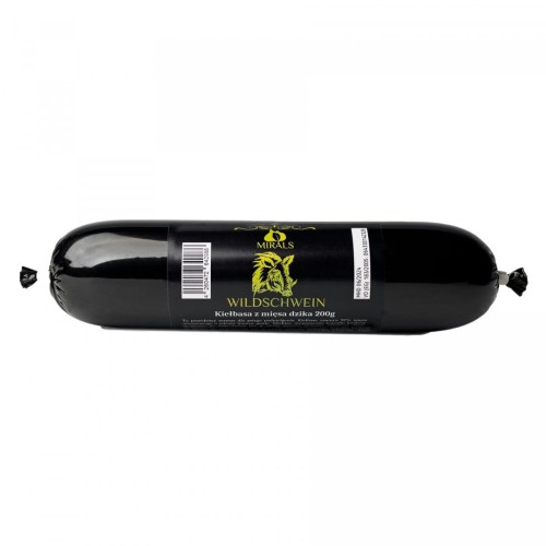 MIRALS Wildschwein - kiełbasa z mięsa dzika (200g) przysmak dla psa