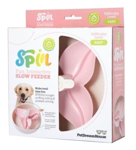 SPIN Interaktywna Miska FLOWER Pink dla psa i kota