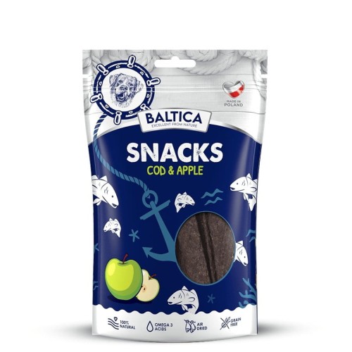 BALTICA Snacks Cod &amp; Apple Dorsz z jabłkiem 80g