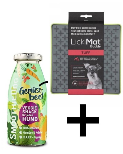 Mata LickiMat® Tuff™ Buddy™ + SmoothieDog VEGE-LOVE ZESTAW