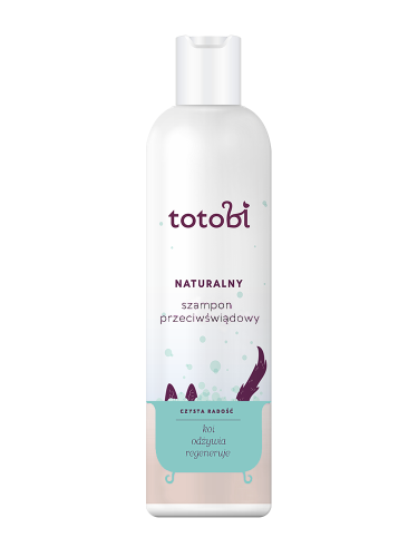 TOTOBI Naturalny szampon przeciwświądowy do skóry i sierści wszystkich psów i kotów
