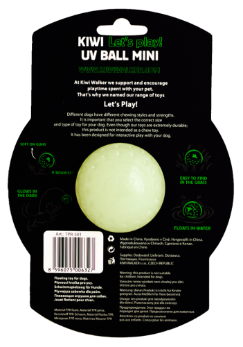 Kiwi Walker Let's Play! GLOW BALL Mini piłka