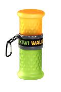 Kiwi Walker TRAVEL BOTTLE 2in1 butelka na wodę i karmę zielono-pomarańczowa
