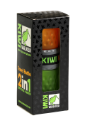 Kiwi Walker TRAVEL BOTTLE 2in1 butelka na wodę i karmę zielono-pomarańczowa