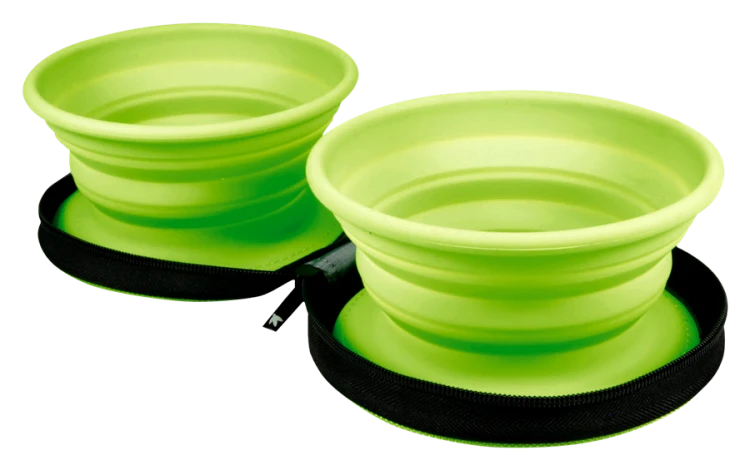 Kiwi Walker TRAVEL DOUBLE BOWL zestaw misek turystycznych zielonych