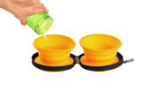 Kiwi Walker TRAVEL DOUBLE BOWL zestaw misek turystycznych różowych