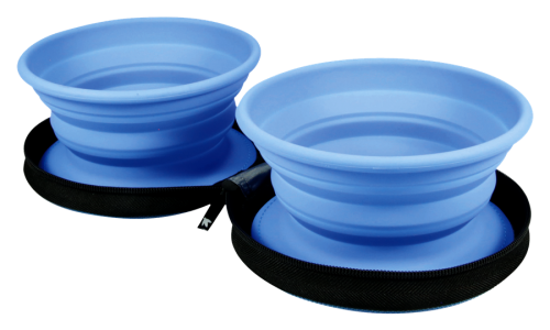 Kiwi Walker TRAVEL DOUBLE BOWL zestaw misek turystycznych niebieskich
