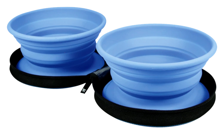 Kiwi Walker TRAVEL DOUBLE BOWL zestaw misek turystycznych niebieskich