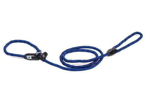 Kiwi Walker ROPE LEAD 2in1 Smycz i obroża niebiesko-czarna