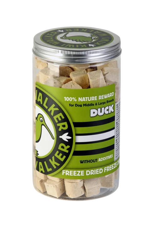 Kiwi Walker 100% KACZKA liofilizowane smaczki dla dużych psów 115g