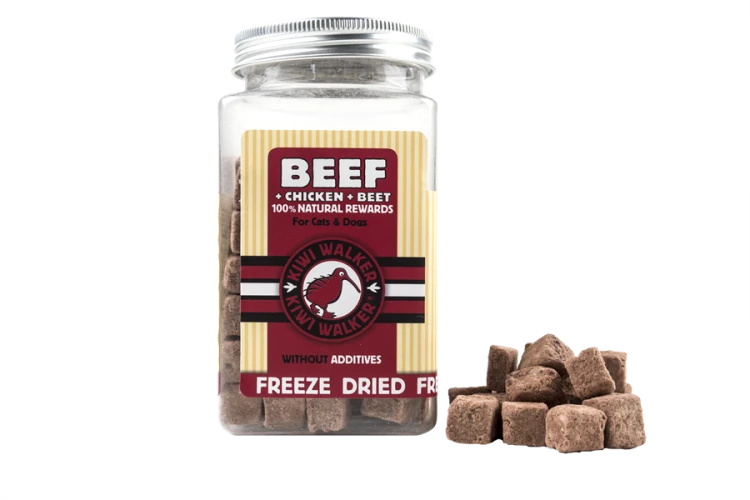 Kiwi Walker 100% WOŁOWINA + KURCZAK + BURAK liofilizowane smaczki 90g