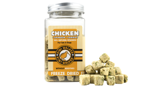 Kiwi Walker 100% KURCZAK + SZPINAK + MARCHEWKA liofilizowane smaczki 65g