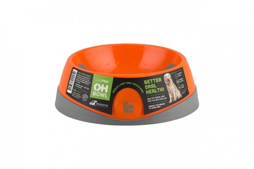 OH Bowl® Miska dbająca o higienę jamy ustnej psa Pomarańczowa rozmiar M