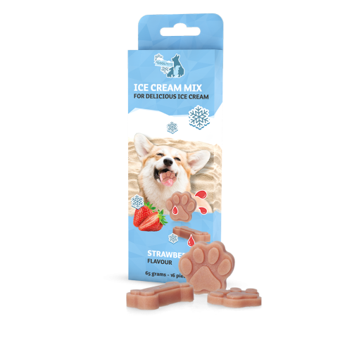 CoolPets Dog Ice mieszanka do robienia lodów truskawkowych