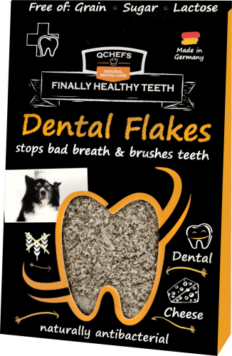 QCHEFS Dental Flakes do higieny jamy ustnej Przysmaki dentystyczne dla psa