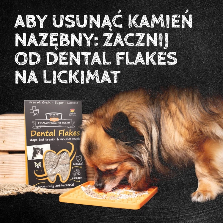 QCHEFS Dental Flakes do higieny jamy ustnej Przysmaki dentystyczne dla psa