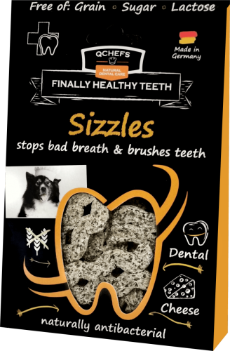 QCHEFS Sizzles do higieny jamy ustnej Przysmaki dentystyczne dla psa