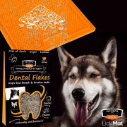 ZESTAW! QCHEFS Dental Flakes + Mata LickiMat® Classic Soother™