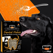 ZESTAW! QCHEFS Dental Flakes + Mata LickiMat® Classic Soother™
