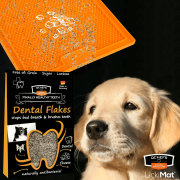 ZESTAW! QCHEFS Dental Flakes + Mata LickiMat® Classic Soother™