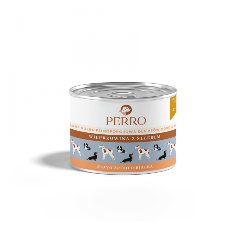 PERRO Wieprzowina z selerem karma mokra dla psa 410g