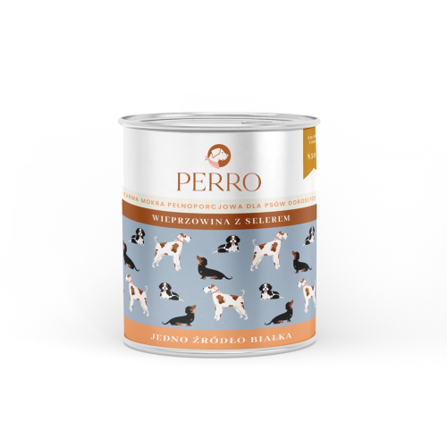 PERRO Wieprzowina z selerem karma mokra dla psa  850g