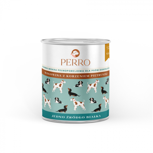 PERRO Wołowina z korzeniem pietruszki mokra karma dla psa  850g