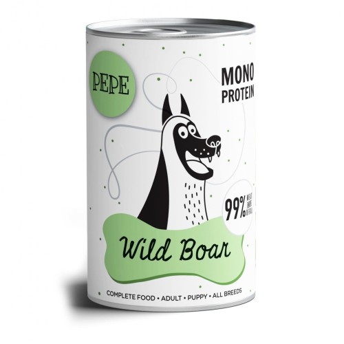 Paka Zwierzaka Karma mokra PEPE WILD BOAR Dzik 400g