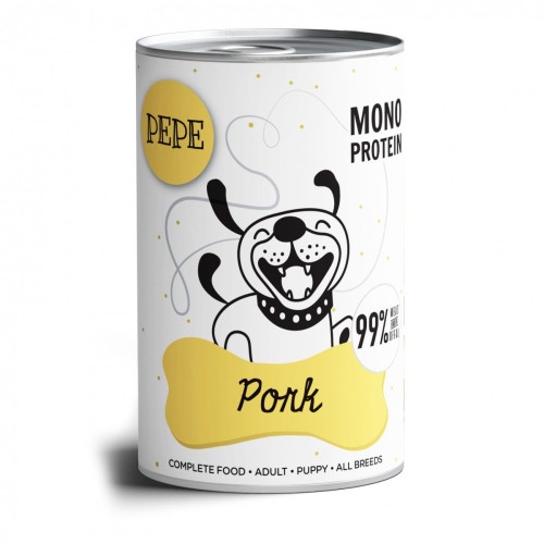 Paka Zwierzaka Karma mokra PEPE PORK Wieprzowina 400g