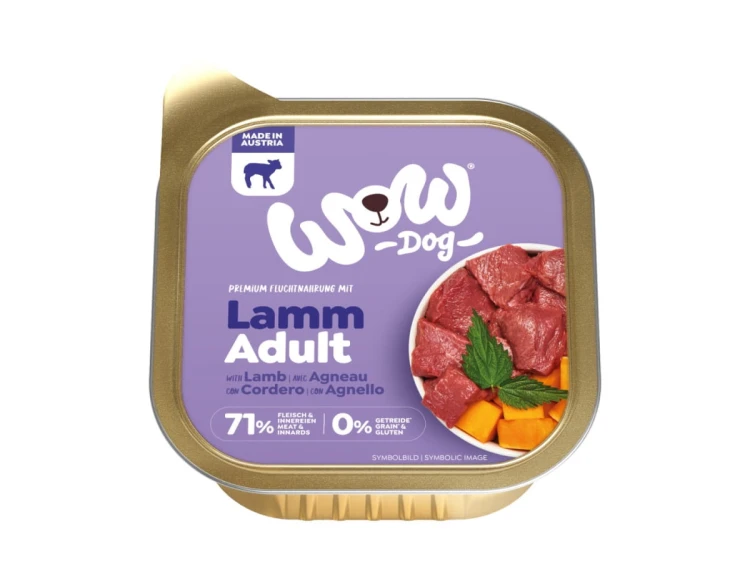 WOW Lamm mit Kürbis - jagnięcina z dynią i pokrzywą (150g) Karma mokra dla psa