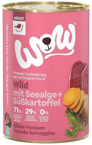 WOW Wild - dziczyzna z algami i batatami (400g) Karma mokra dla psa