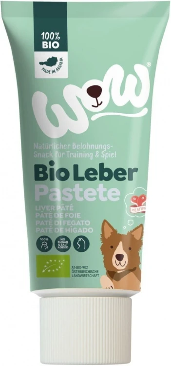WOW BIO Leberpastete - ekologiczna mięsna pasta z wątróbką (80g) Przysmak dla psa