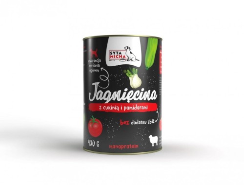 Syta Micha Karma mokra dla psa jagnięcina z cukinią i pomidorami 400g