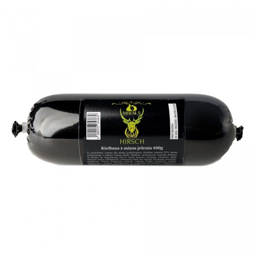 MIRALS Hirsch kiełbasa z mięsa jelenia (400g) przysmak dla psa